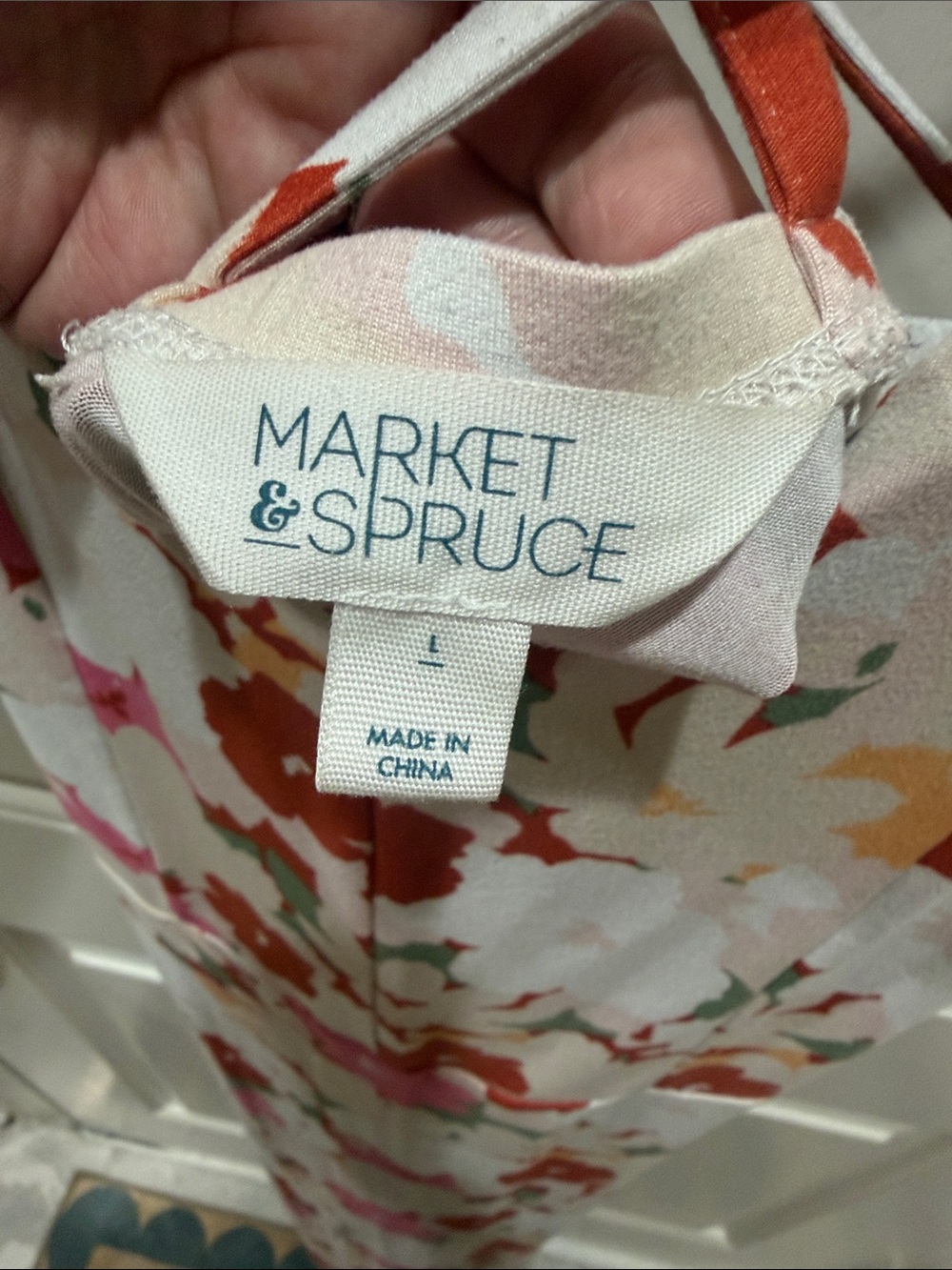 Market & Spruce Cream Maxi Dress with Pink and Red Floral Print - Picture 2 of 3